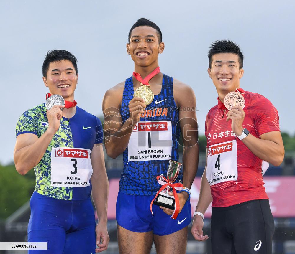 Athletics: men's 200 meters at Japan championships