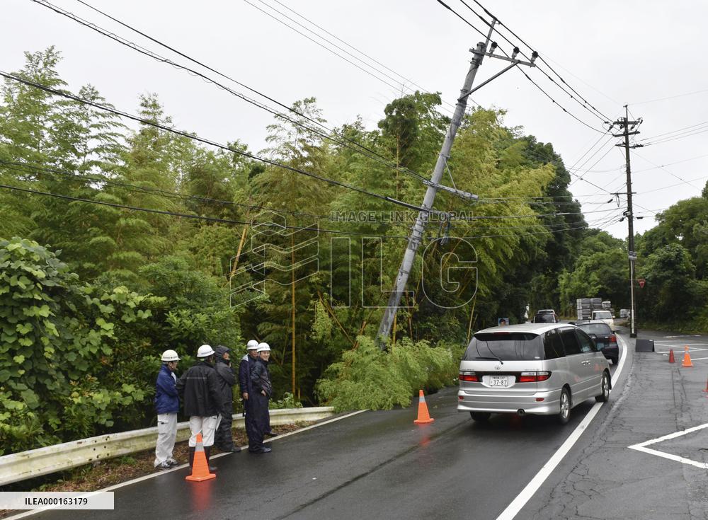 Heavy rain in southwestern Japan