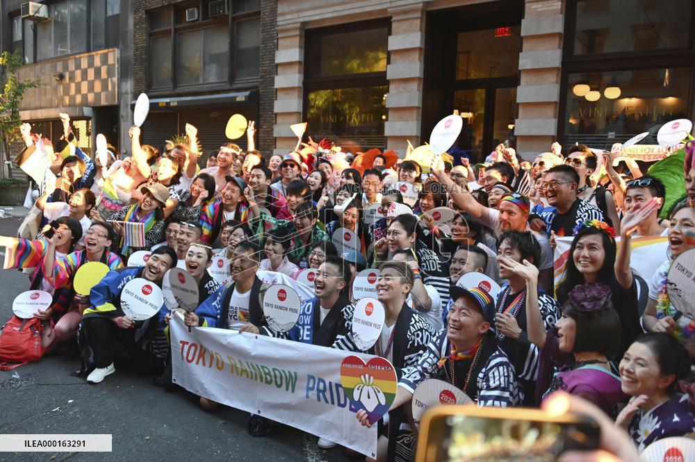 Tokyo Rainbow Pride members at WorldPride in N.Y.