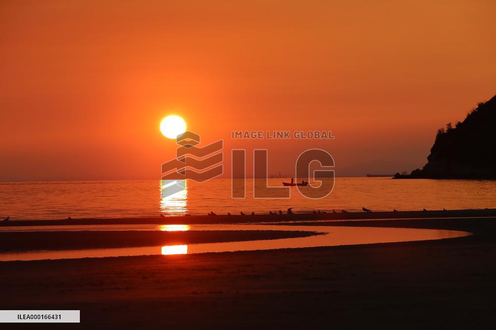 Chichibugahama beach in Japan