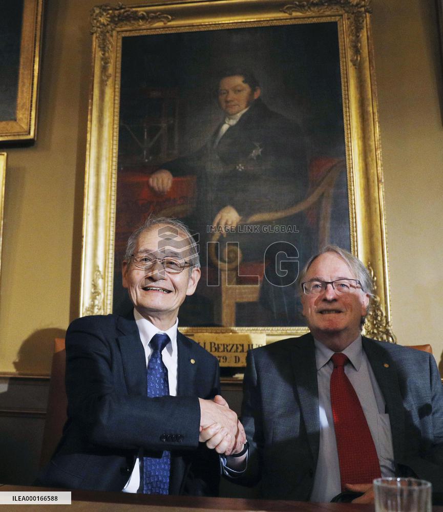 Nobel laureate Yoshino in Stockholm