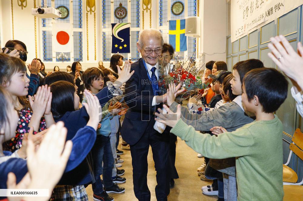 Nobel laureate Yoshino in Stockholm