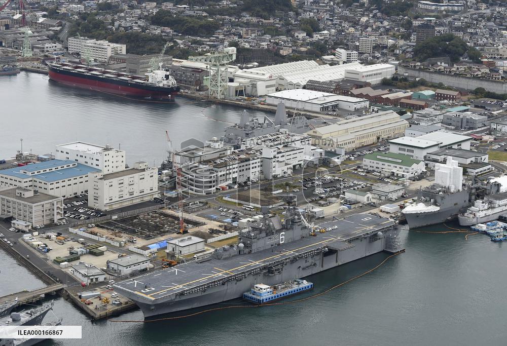 New U.S. amphibious assault ship deployed in Sasebo