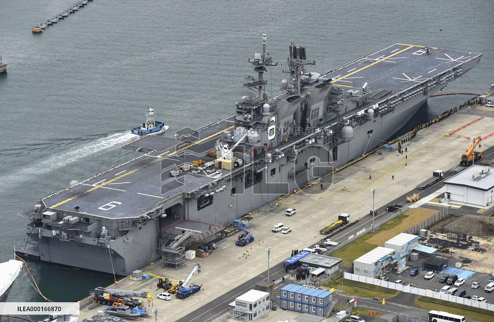 New U.S. amphibious assault ship deployed in Sasebo