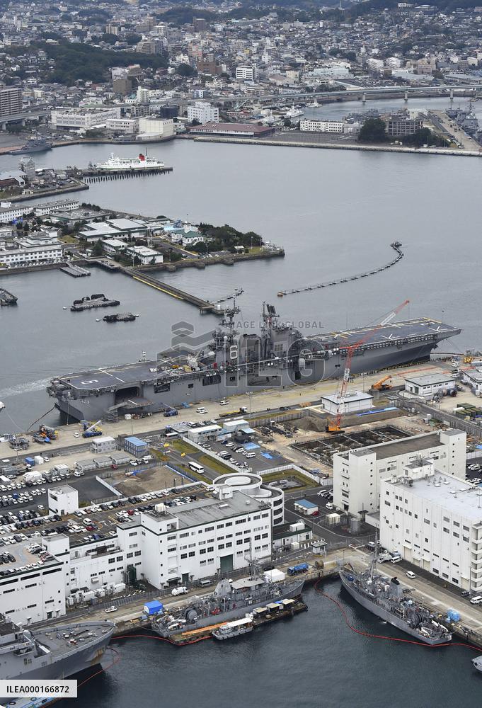 New U.S. amphibious assault ship deployed in Sasebo
