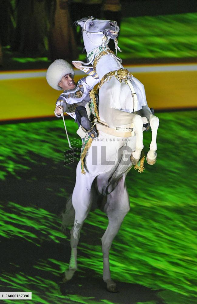 White horse in Turkmenistan