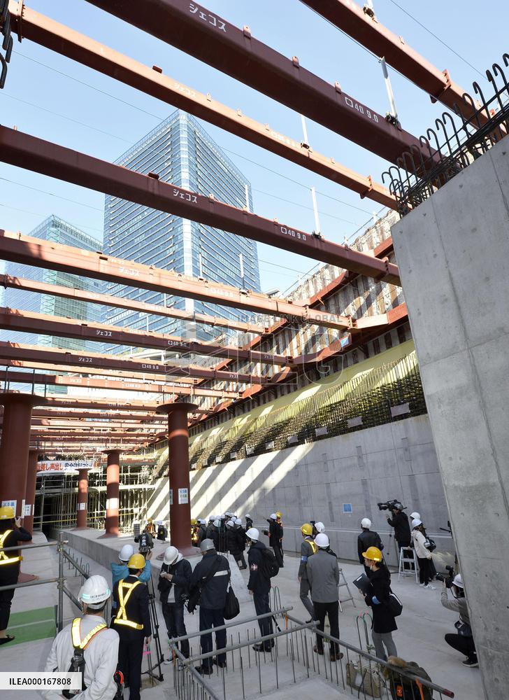New station under construction in Osaka