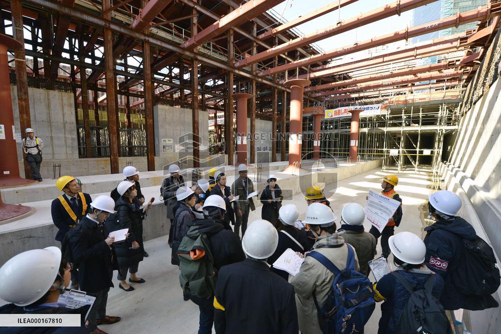 New station under construction in Osaka