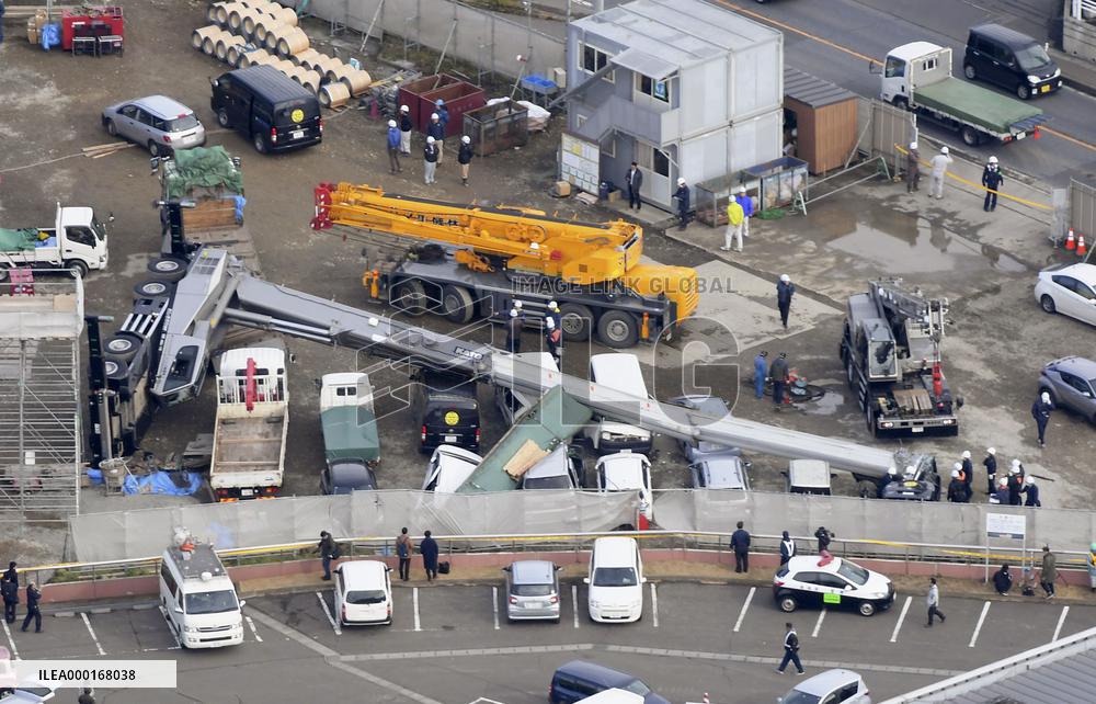 Crane accident in northeastern Japan
