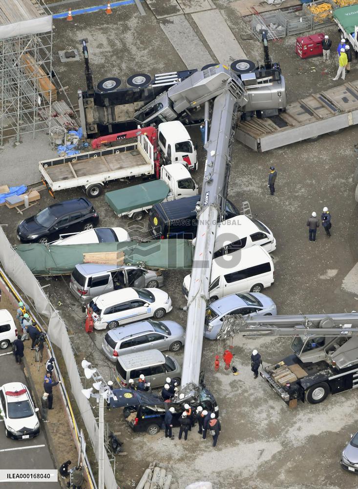 Crane accident in northeastern Japan