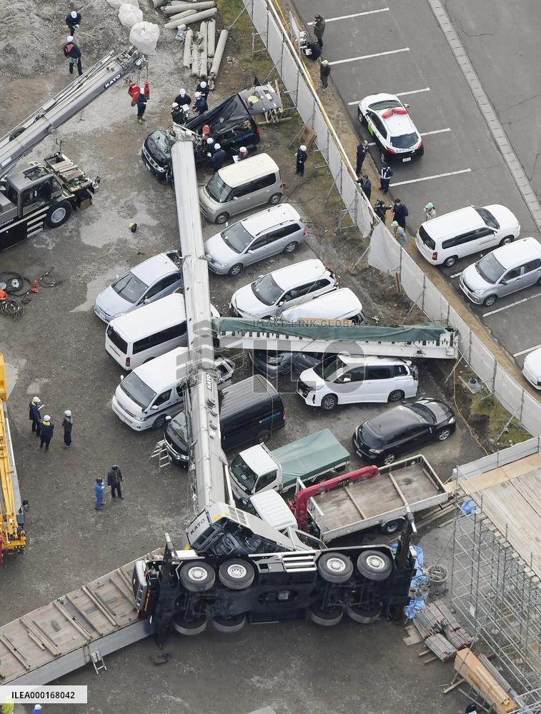Crane accident in northeastern Japan