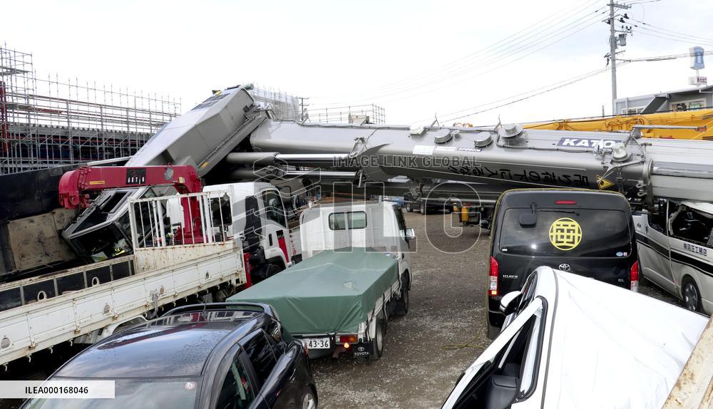 Crane accident in northeastern Japan