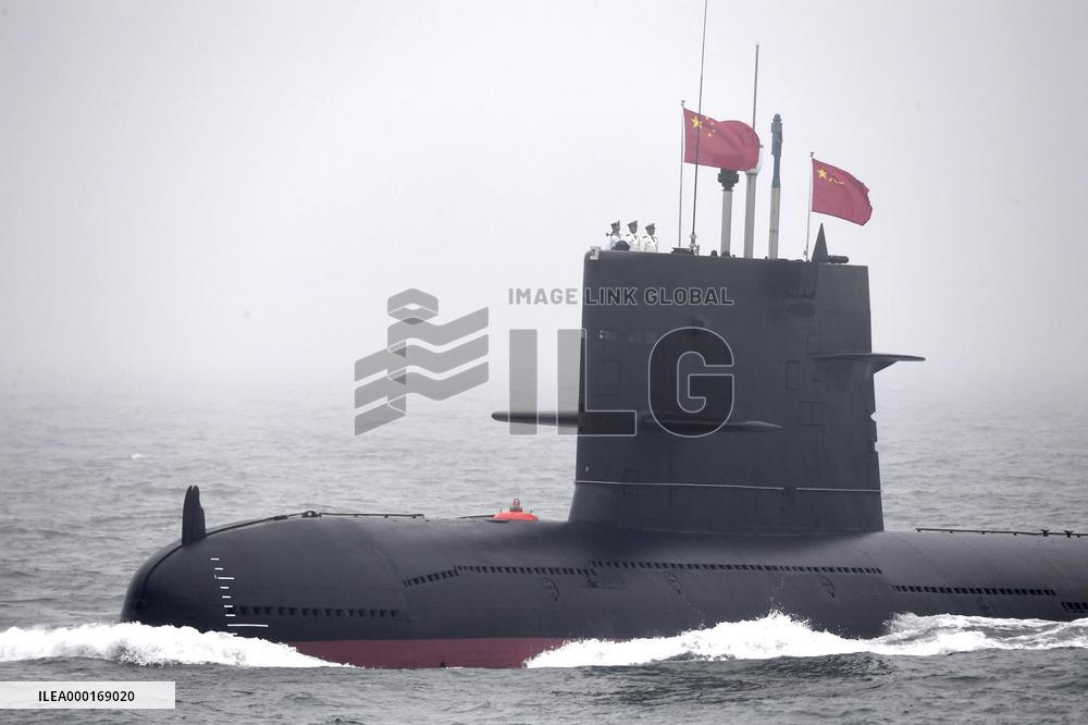 Chinese naval review off Qingdao