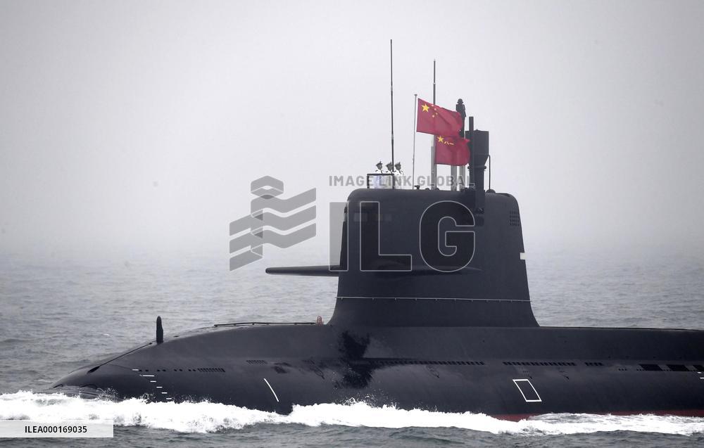 Chinese naval review off Qingdao
