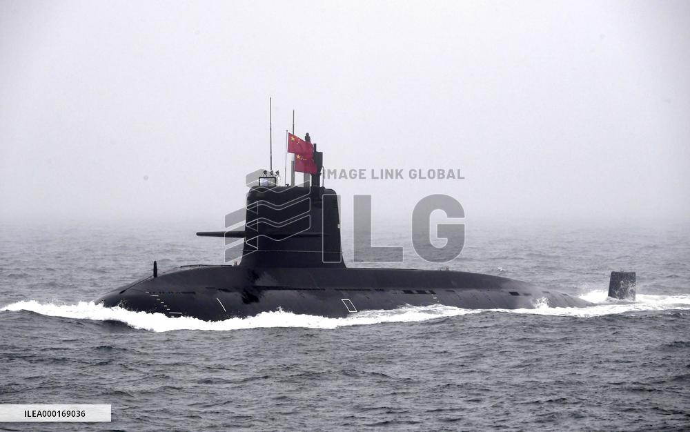 Chinese naval review off Qingdao