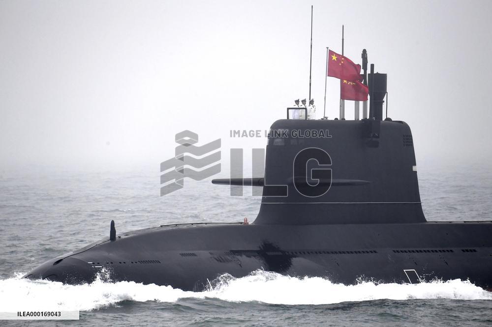 Chinese naval review off Qingdao