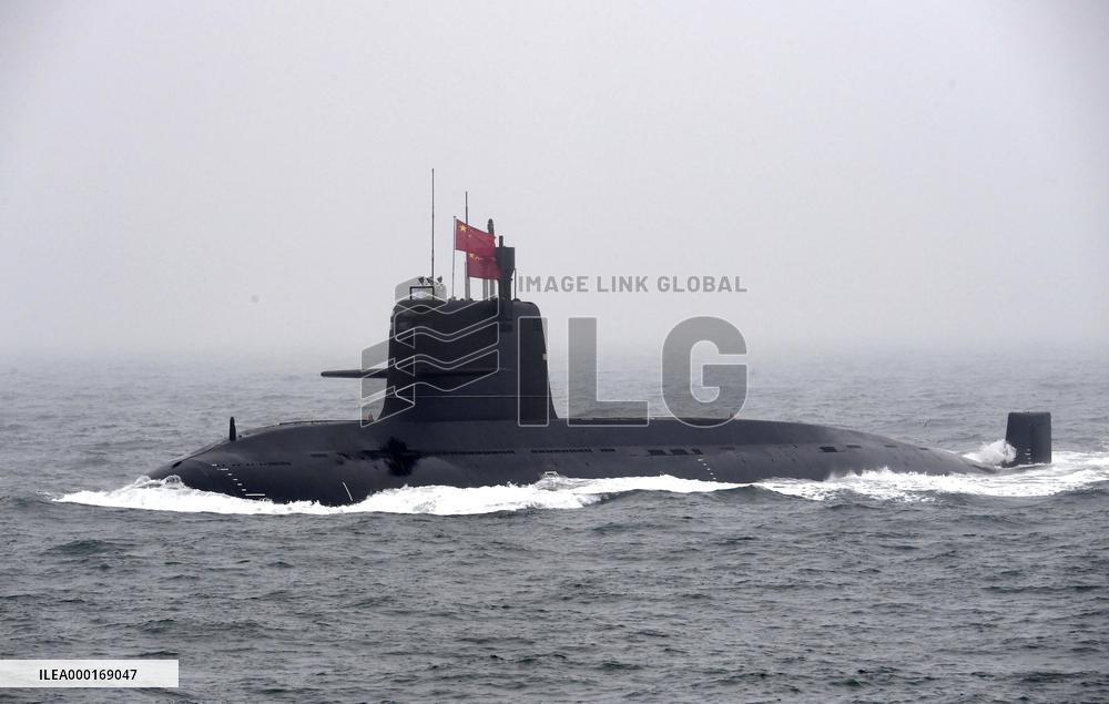 Chinese naval review off Qingdao