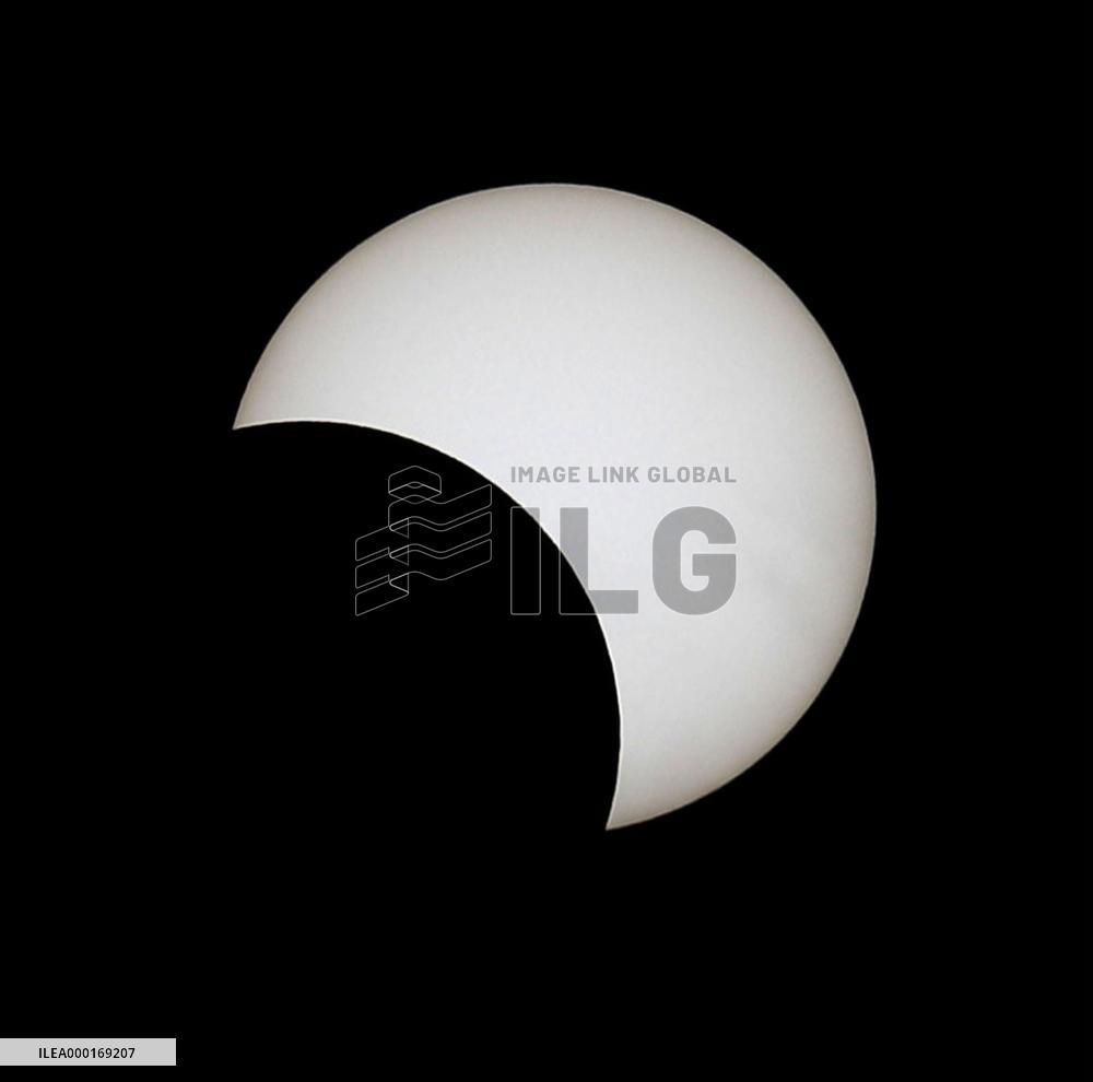 Partial solar eclipse observed in Japan