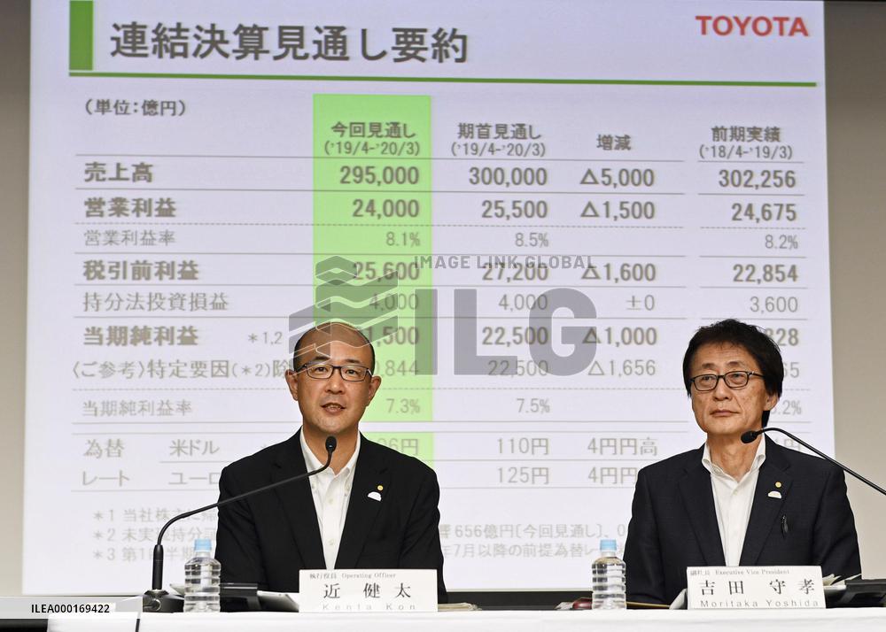 Toyota earnings announcement