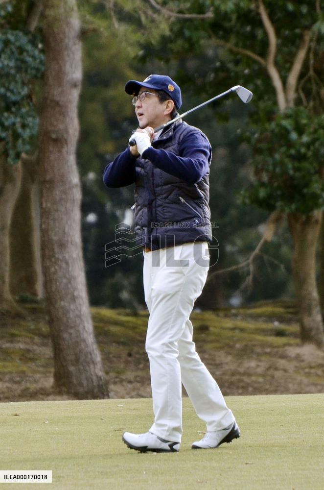 Japan PM Abe on winter holiday