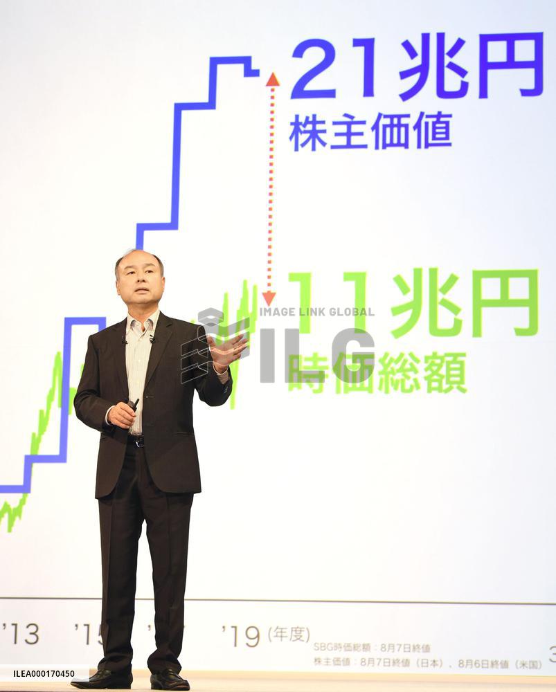 Softbank earnings announcement