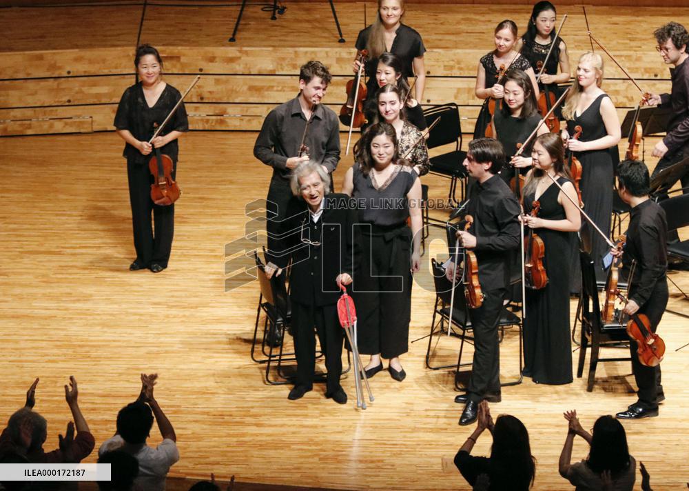 Seiji Ozawa at music festival in Japan