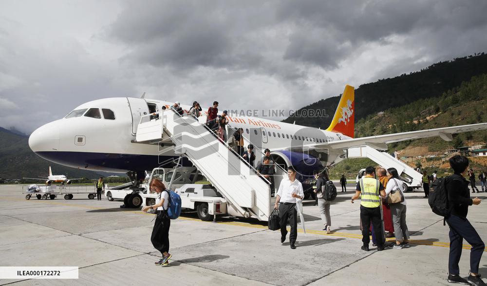 Paro International Airport in Bhutan