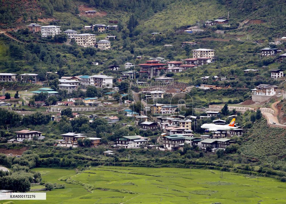 Paro International Airport in Bhutan