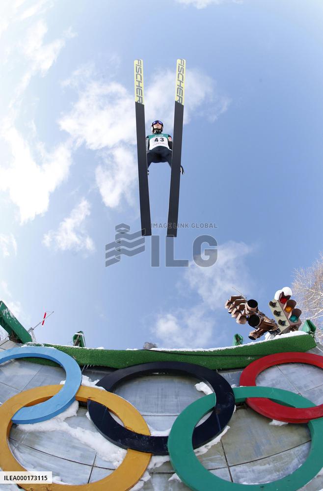 Ski jumping in Sapporo, Japan