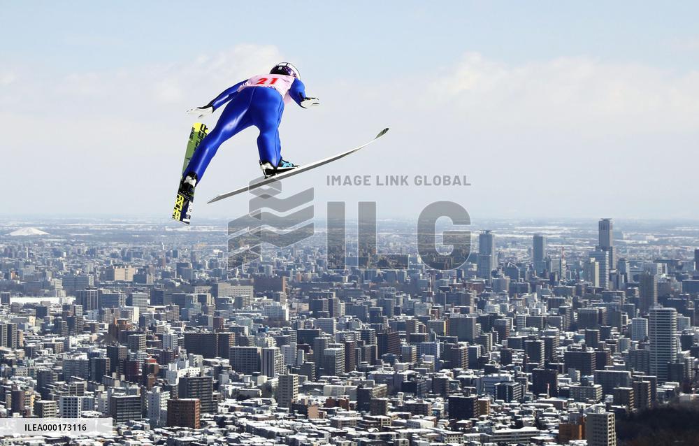 Ski jumping in Sapporo, Japan