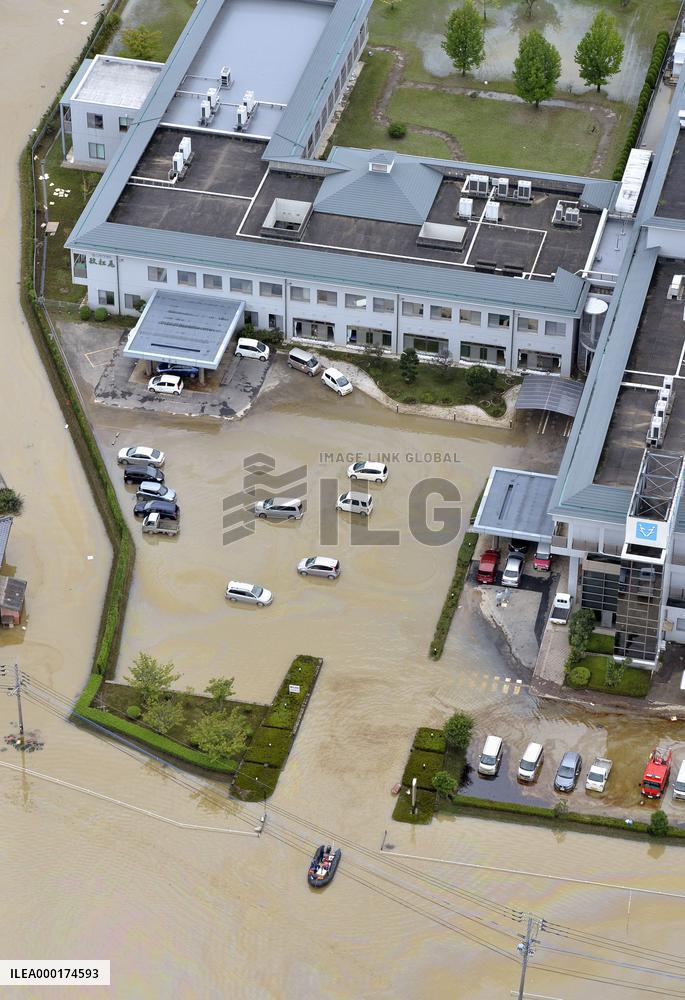 Downpours in southwestern Japan