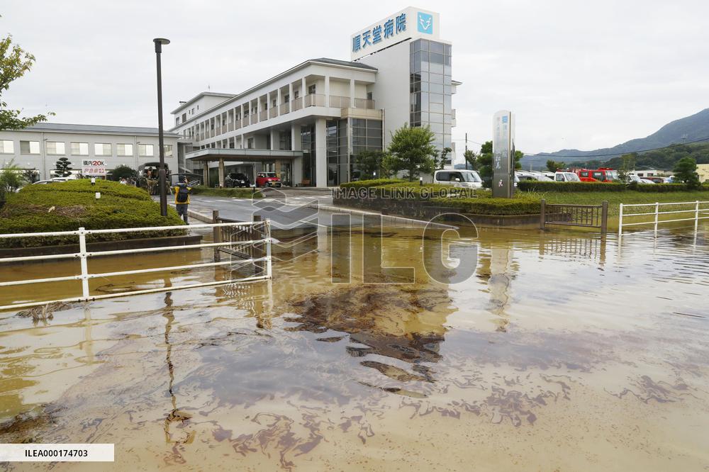 Downpours in southwestern Japan