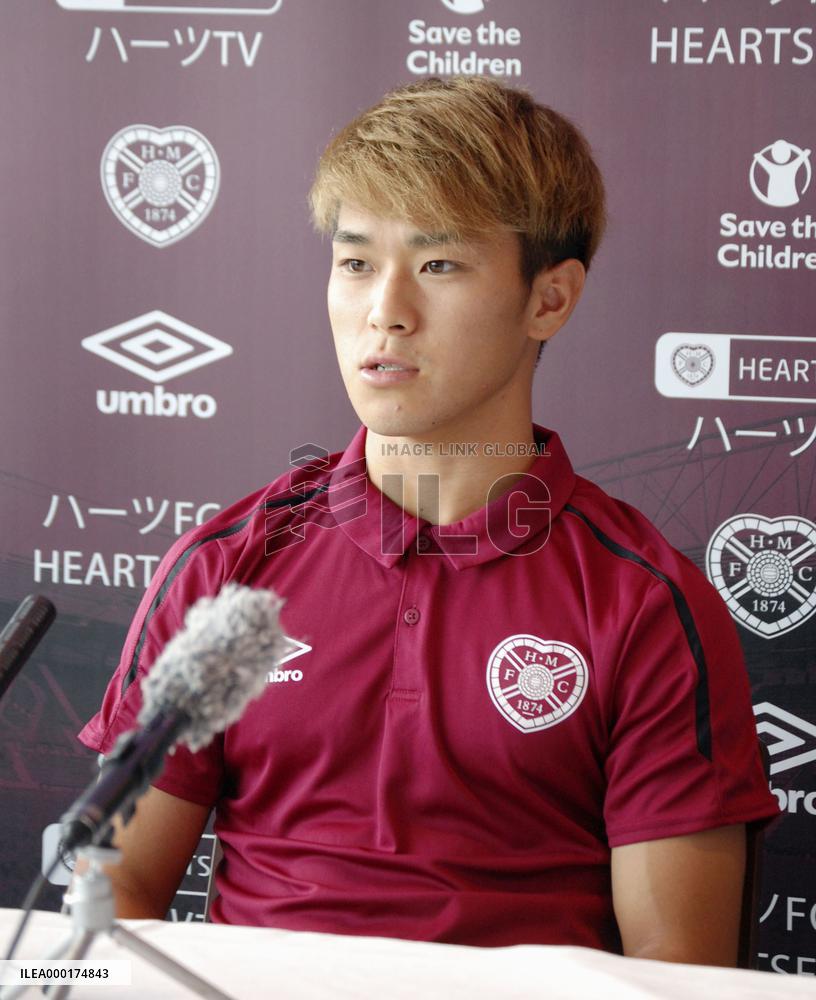 Football: Man City's Meshino loaned to Scottish club Hearts
