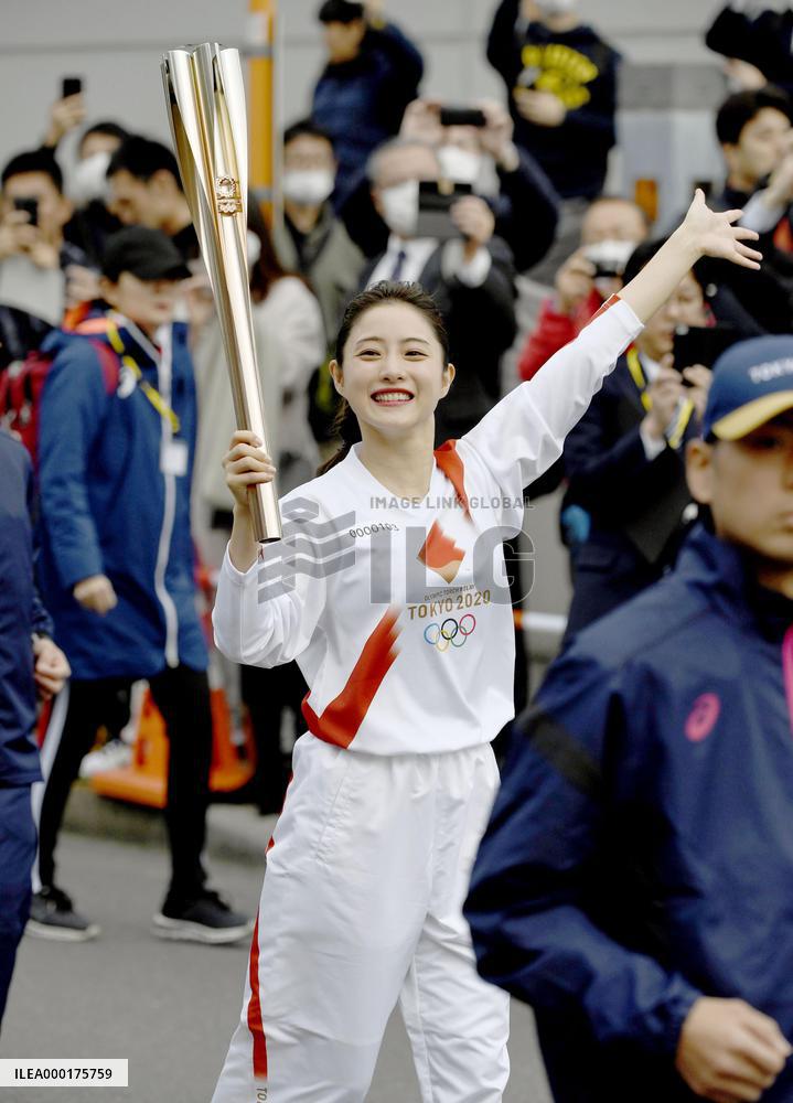 Tokyo Olympic torch relay rehearsal
