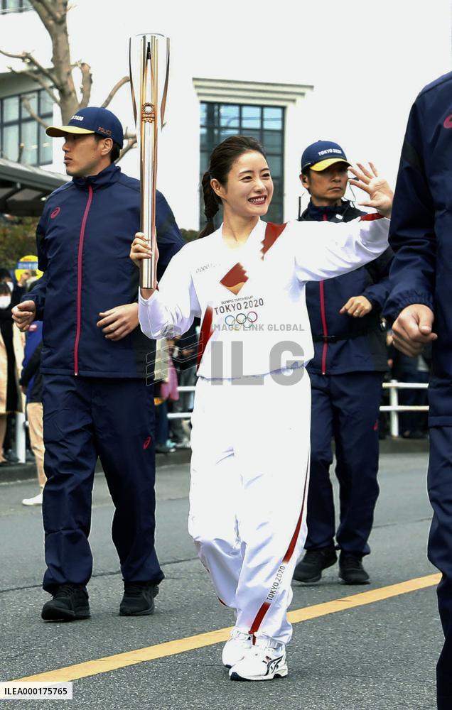Tokyo Olympic torch relay rehearsal