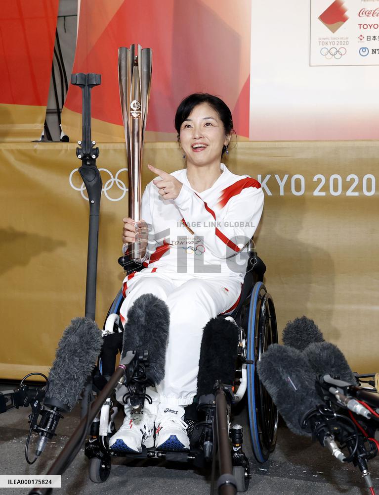 Torch relay rehearsal for Tokyo Games