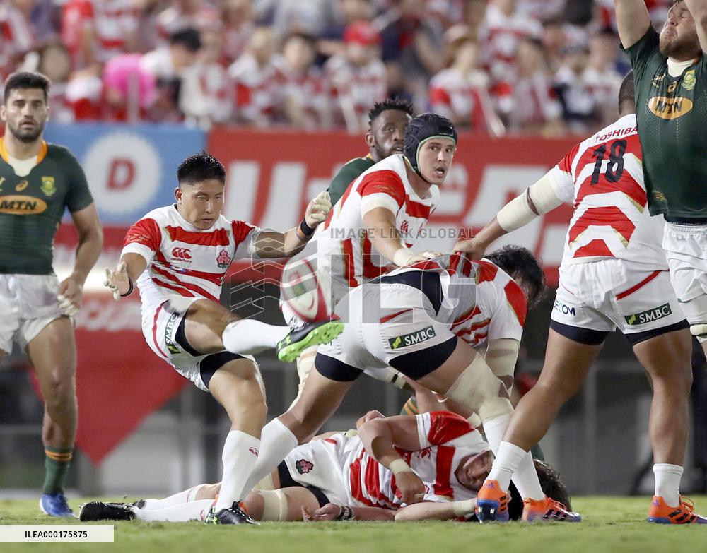 Rugby: Japan-S. Africa World Cup warm-up match
