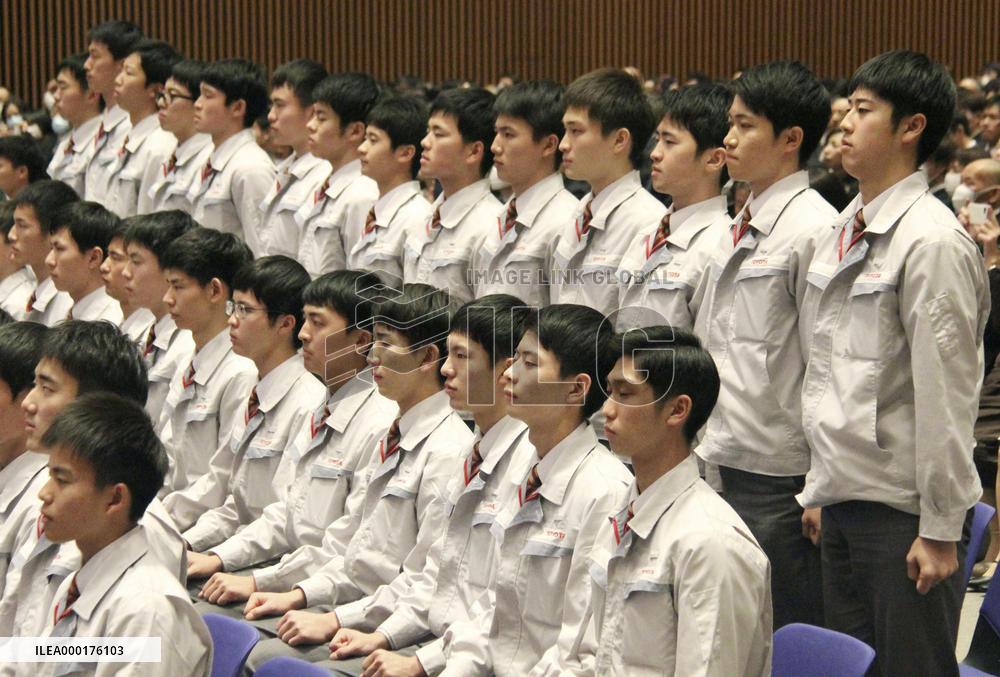 Toyota training school's graduation ceremony