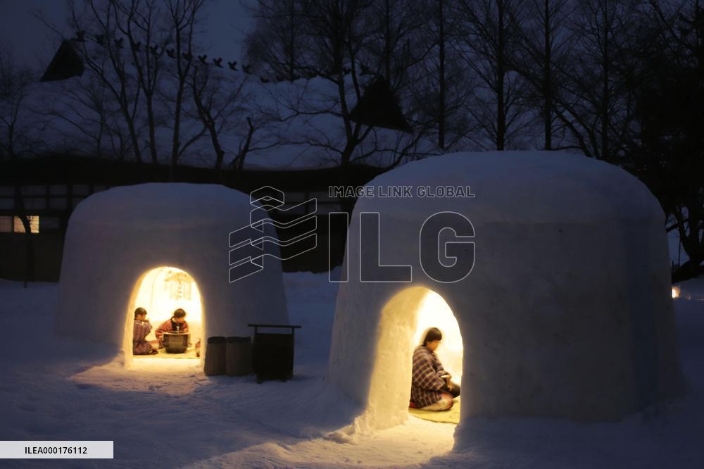 Snow shelters in northeastern Japan