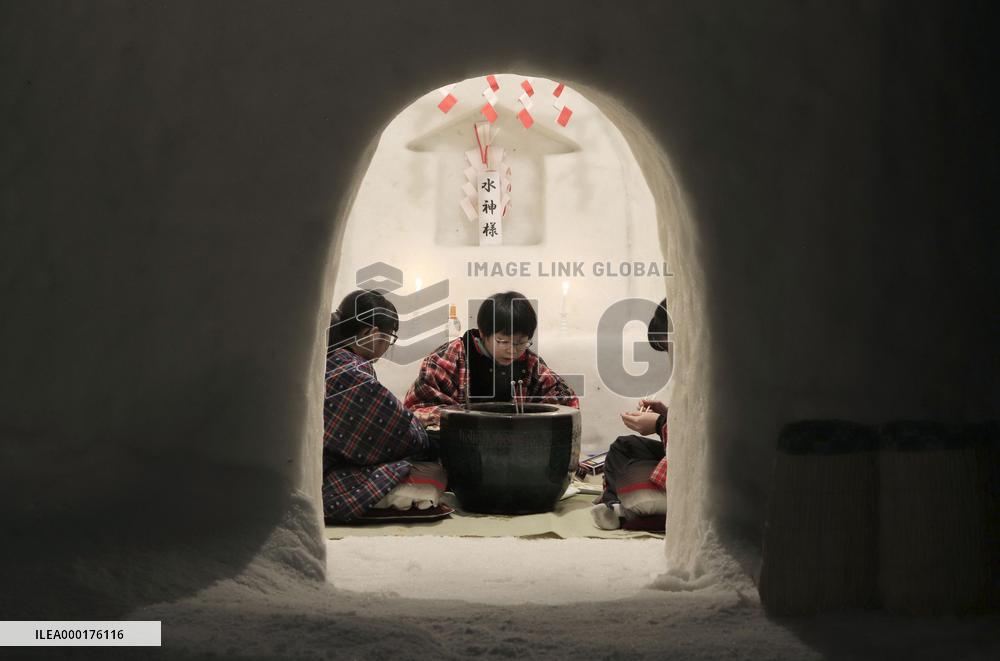 Snow shelters in northeastern Japan