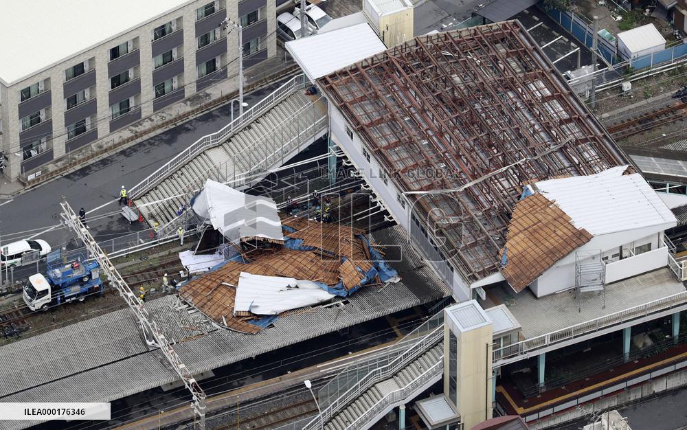Typhoon Faxai hits Tokyo area