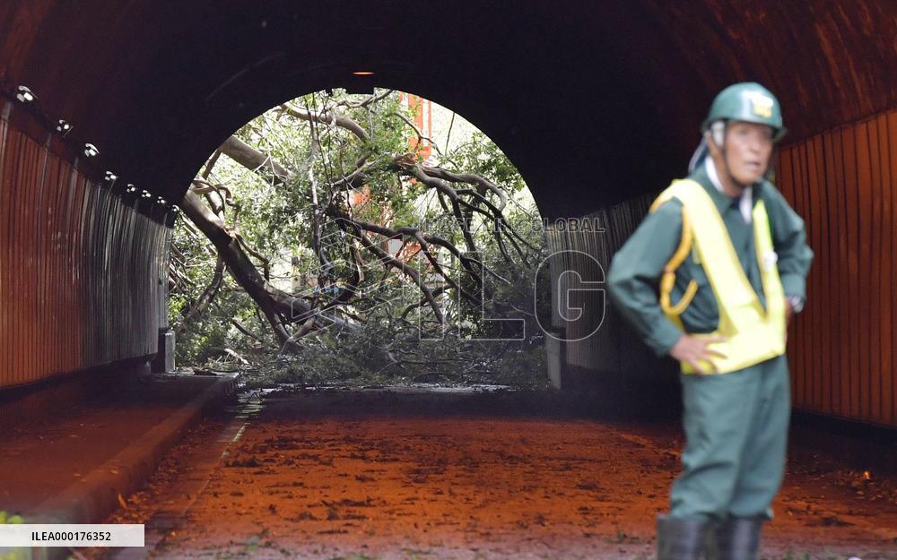 Typhoon Faxai hits Tokyo area