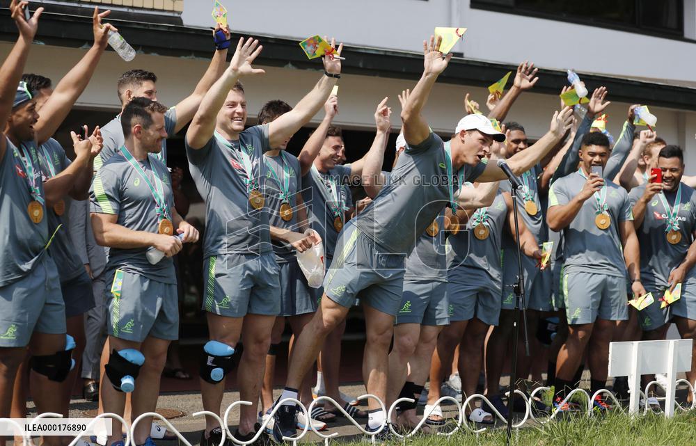 Rugby: Australia's World Cup team in Japan