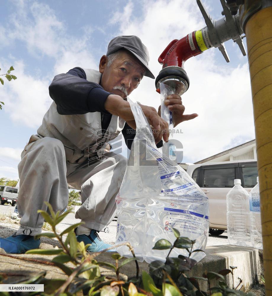 Aftermath of typhoon Faxai in Chiba