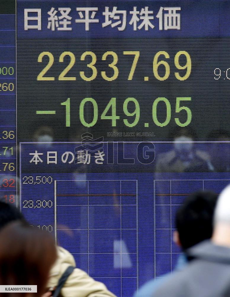 Stocks plunge on new coronavirus