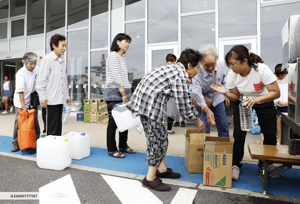 Aftermath of Typhoon Faxai in Chiba