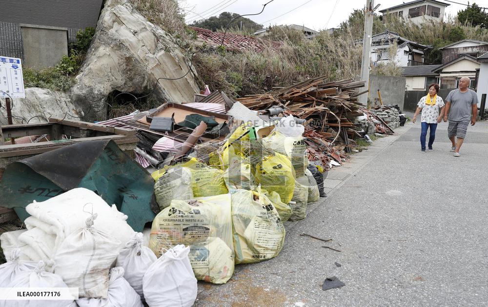 Aftermath of Typhoon Faxai in Chiba