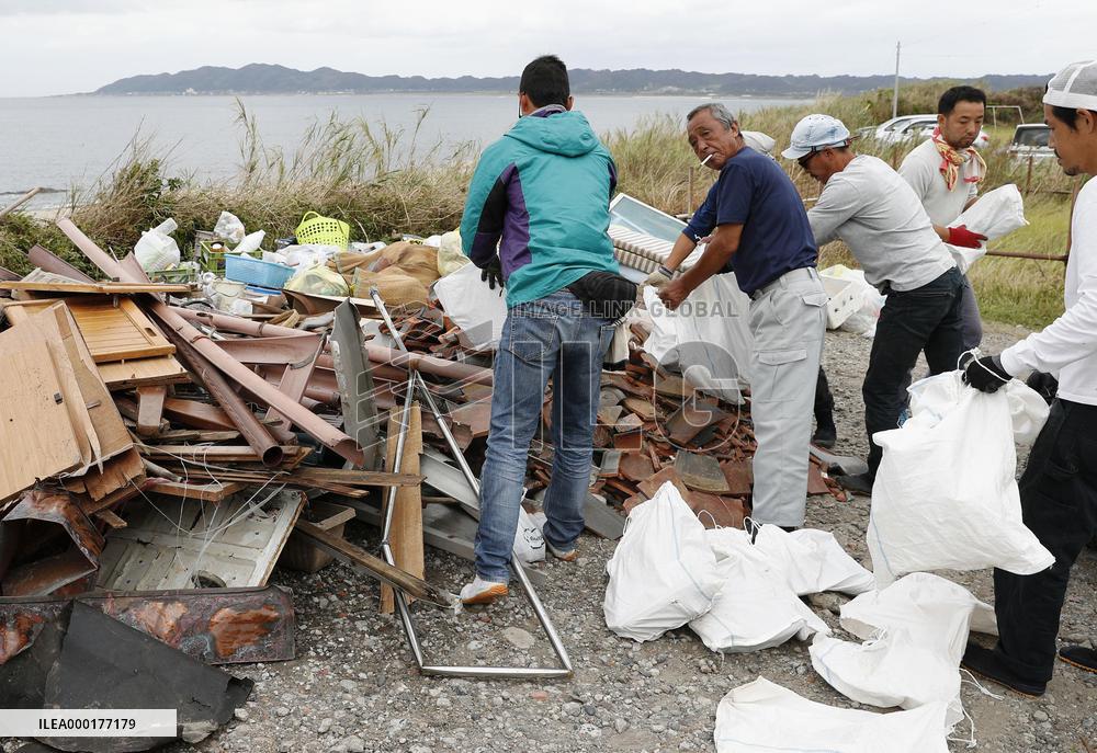 Aftermath of Typhoon Faxai in Chiba