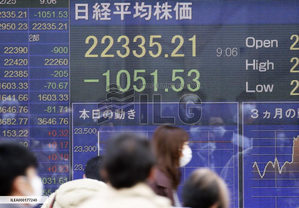 Stocks plunge on new coronavirus