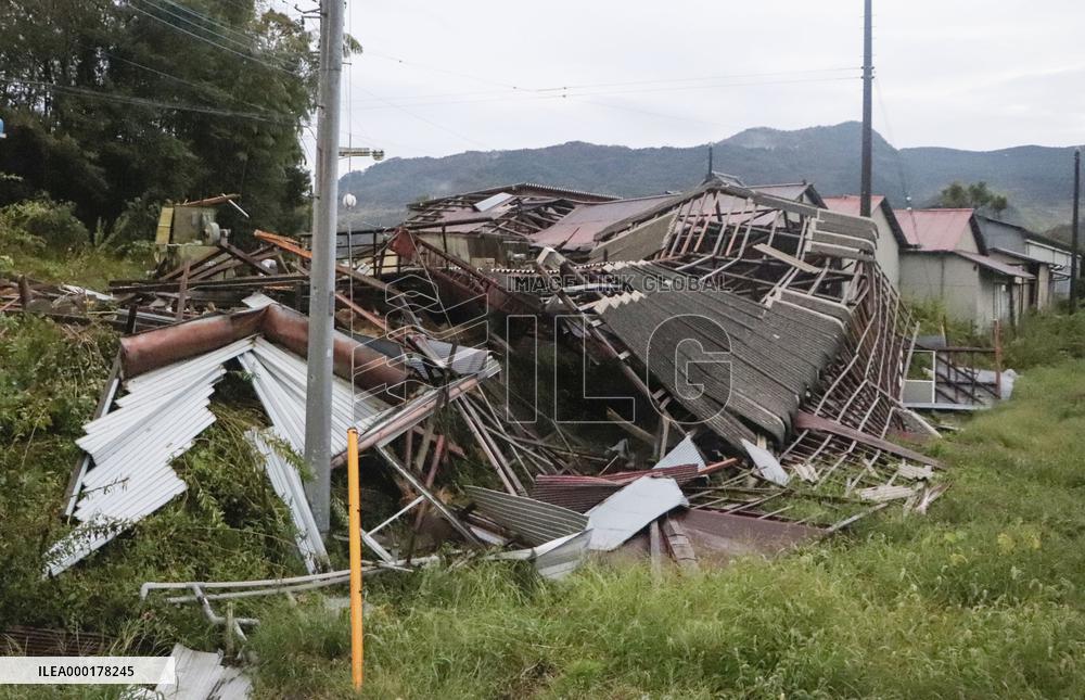 Typhoon Faxai disaster near Tokyo